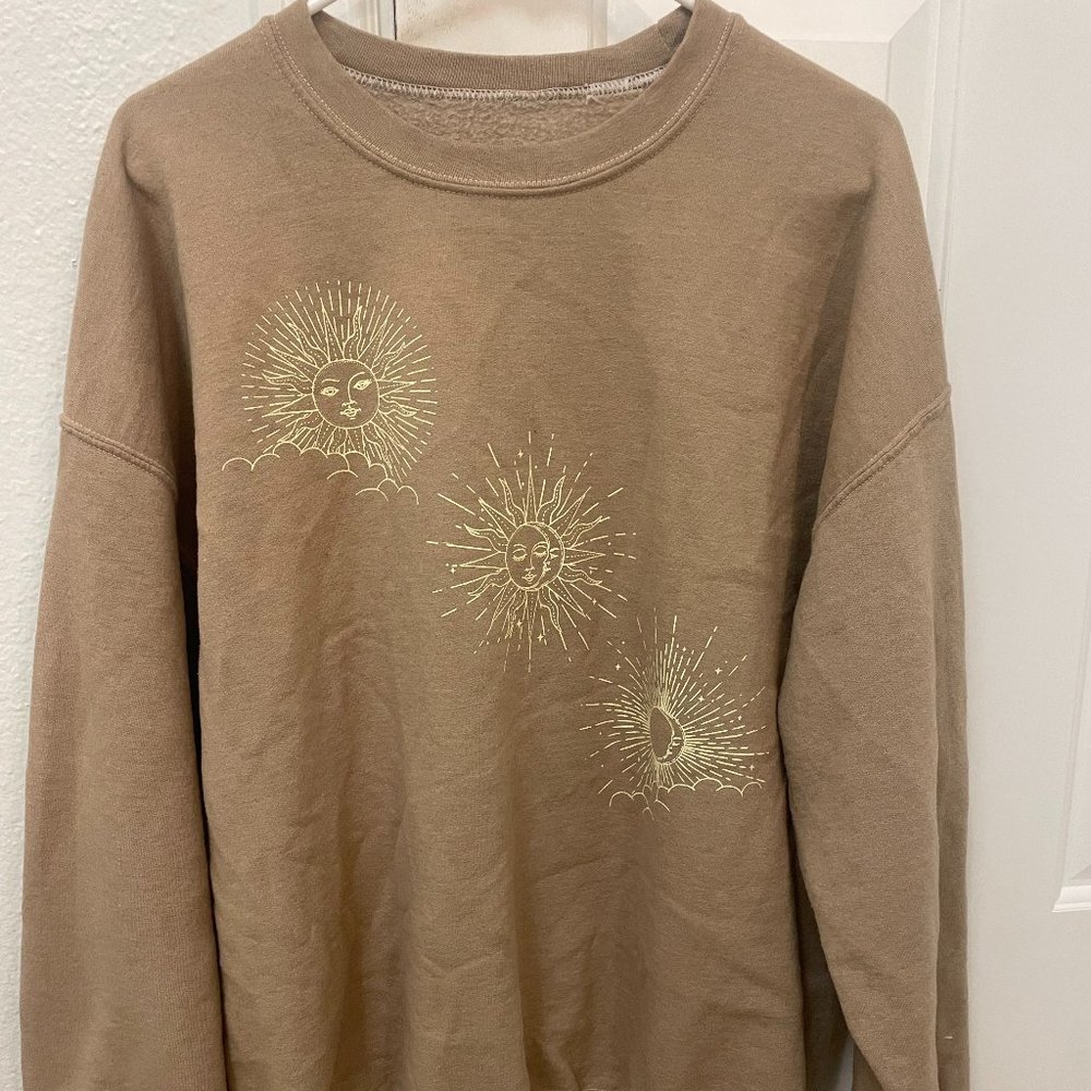 PacSun Brown Sun Sweatshirt